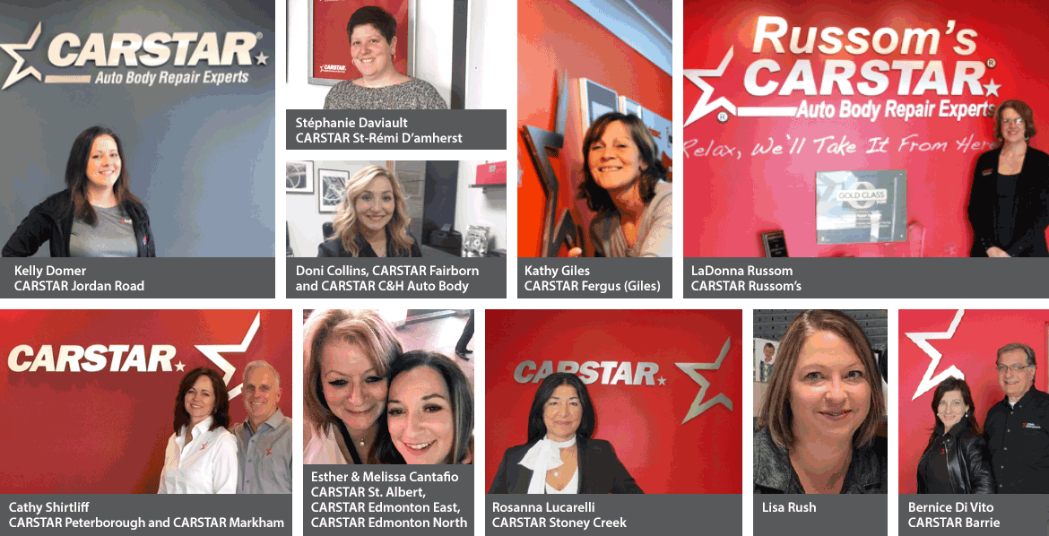 Collage de femmes dans CARSTAR